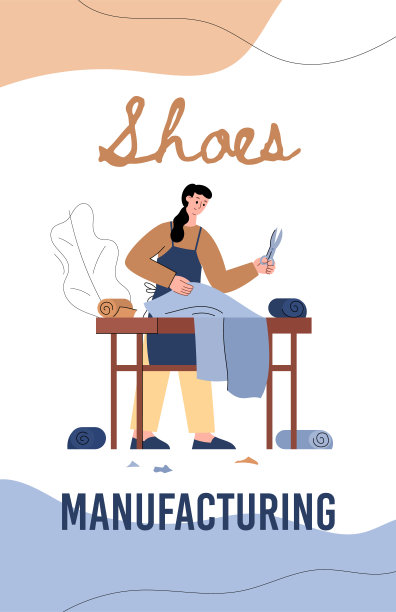 女鞋匠用剪刀裁剪布料或皮革来制作新鞋图片下载