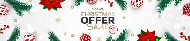 圣诞快乐销售横幅模板。贺卡，横幅，海报，网站的标题图片下载