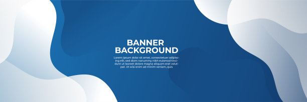 现代抽象渐变深蓝色技术旗帜背景图片下载