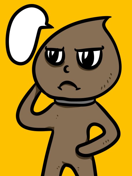 黄色背景上可爱的怪物卡通图片下载