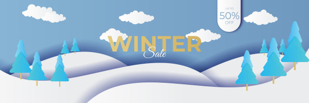 冬季圣诞大减价横幅图片下载