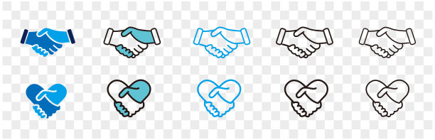 握手线图标矢量图片下载