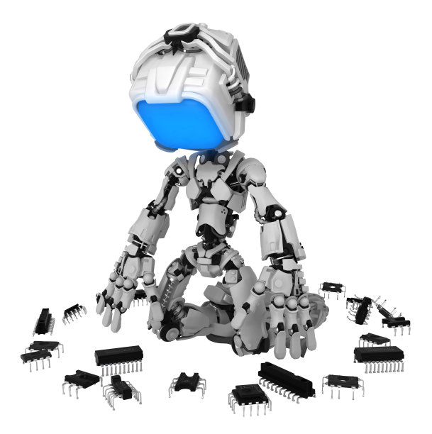 屏幕机器人，微芯片圈图片下载