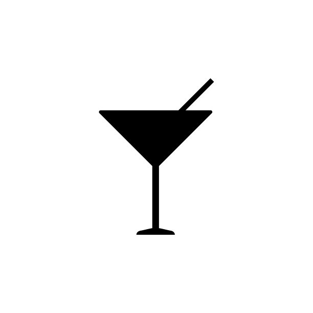 鸡尾酒杯图标矢量图图片下载
