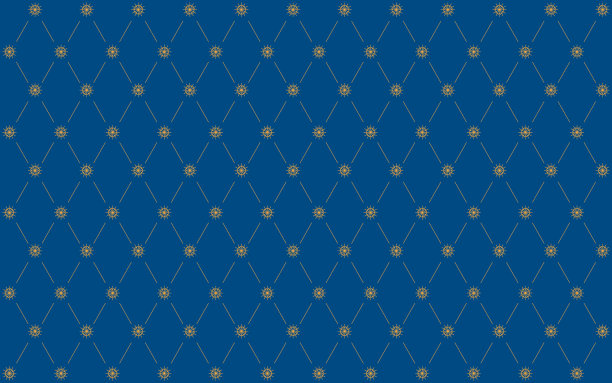 圣诞节的背景与金色的雪花图案在蓝色的背景。图片下载