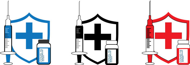 不同样式的疫苗图标集图片下载