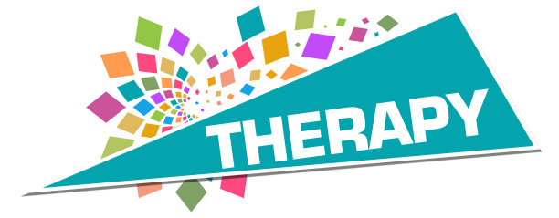 治疗彩色圆形绿松石三角形图片下载