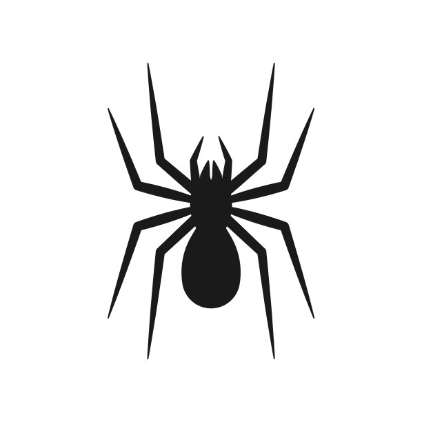 蜘蛛形状的轮廓。昆虫的图标符号。矢量插图形象。图片下载