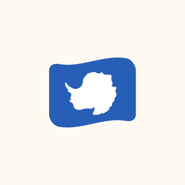 南极洲国旗向量。孤立的南极洲旗帜挥舞旗帜平-矢量图片下载