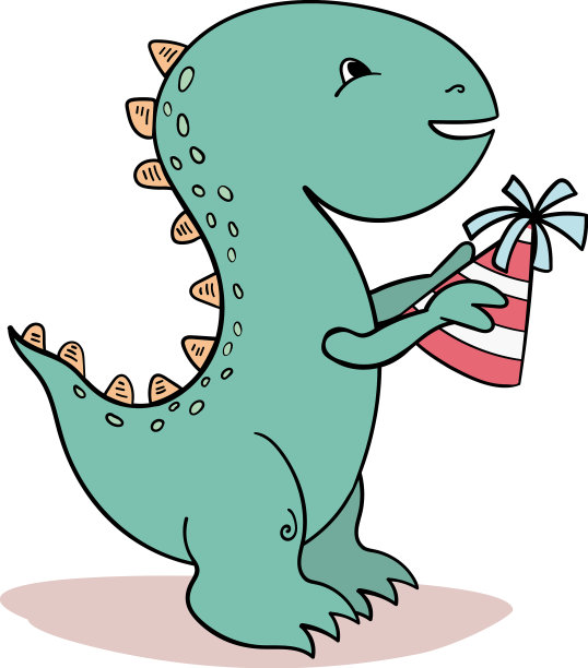 可爱的恐龙卡通宝宝恐龙卡通风格图片下载