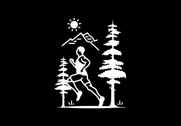 线条艺术插图步道设计图片下载