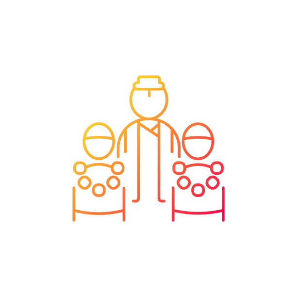 Bratabandha仪式梯度线性矢量图标图片下载