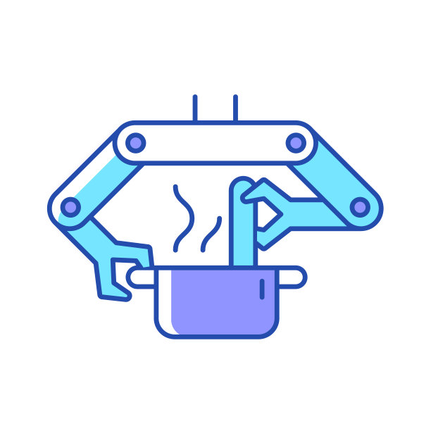 烹饪机器人RGB颜色图标图片下载