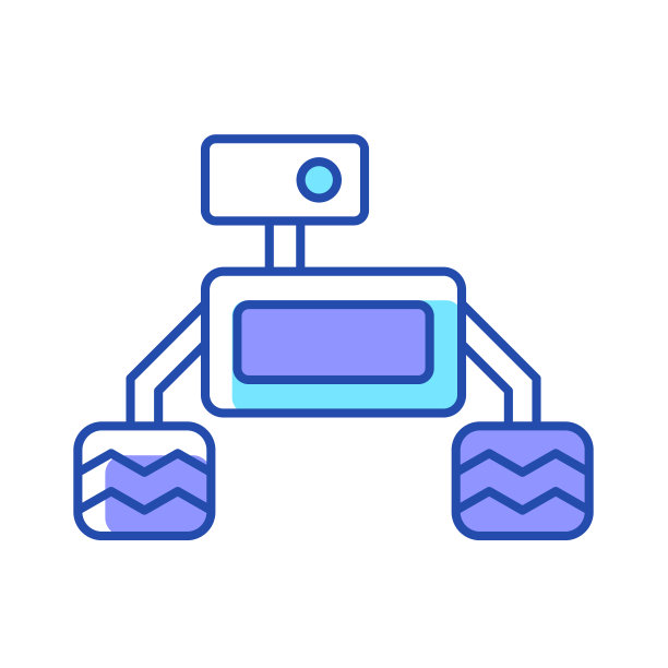 太空探索机器人RGB彩色图标图片下载