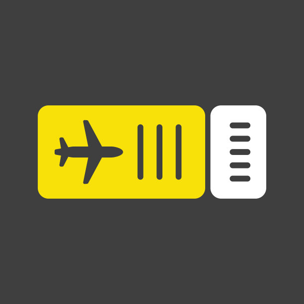 机票平面图标夏季标志图片下载