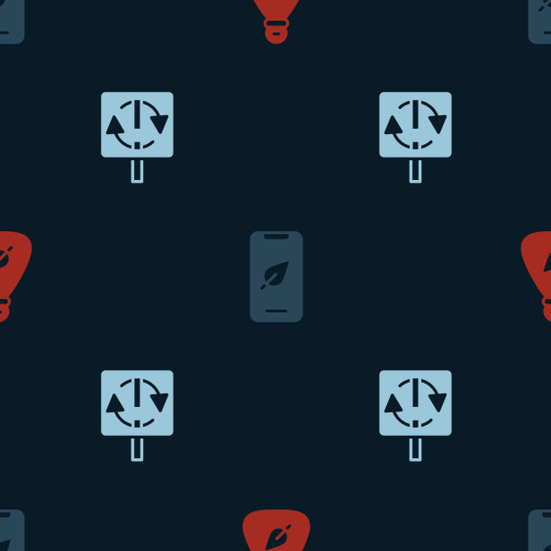 用树叶和手机设置垃圾袋图片下载