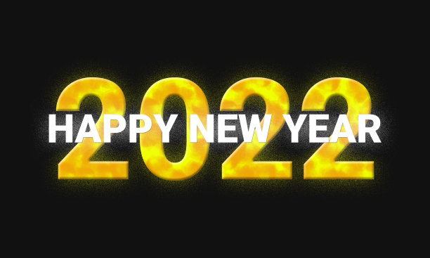 新年快乐2022 3d文本黑色背景图片下载