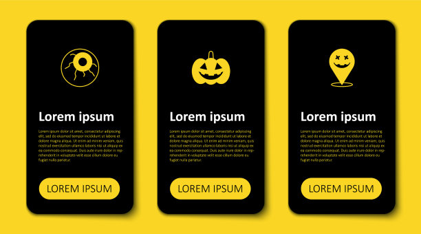 集万圣节快乐节日南瓜和眼睛图片下载