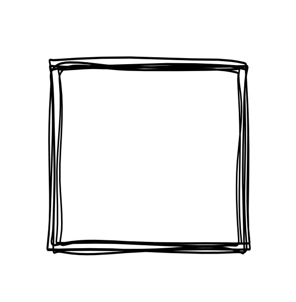 抽象的正方形作为线条绘制在白色作为背景图片下载