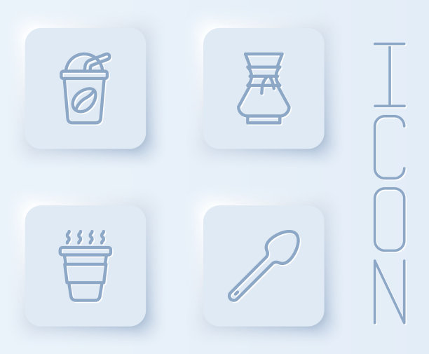 将冰咖啡倒在咖啡杯上图片下载