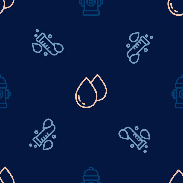 设置带水滴的管路消防栓试管图片下载