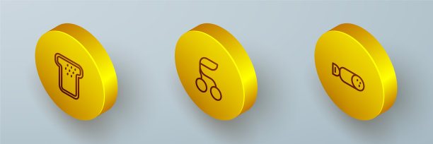 设置等距线，面包吐司，新鲜浆果和图片下载