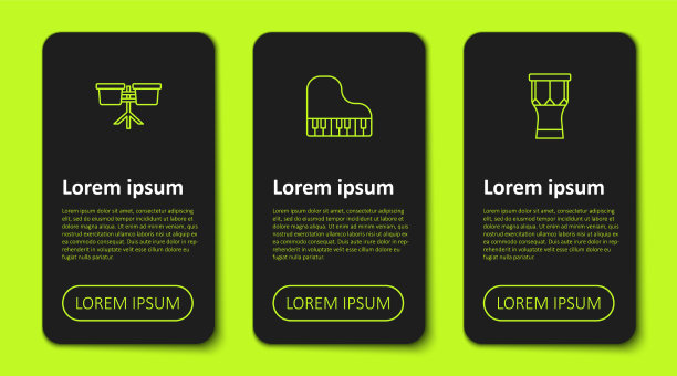 集行手鼓、三角钢琴和非洲钢琴图片下载