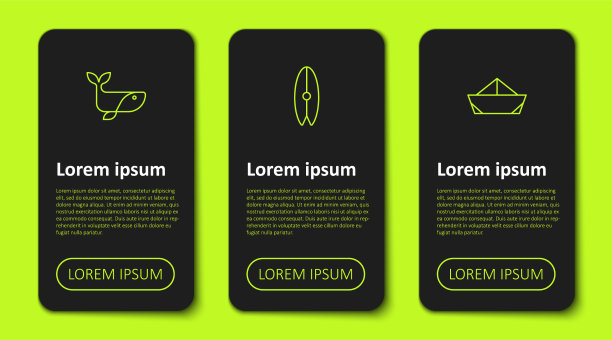 设线鲸冲浪板和折纸船图片下载