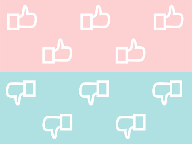 插图描绘图标轮廓的好和坏的按钮图片下载