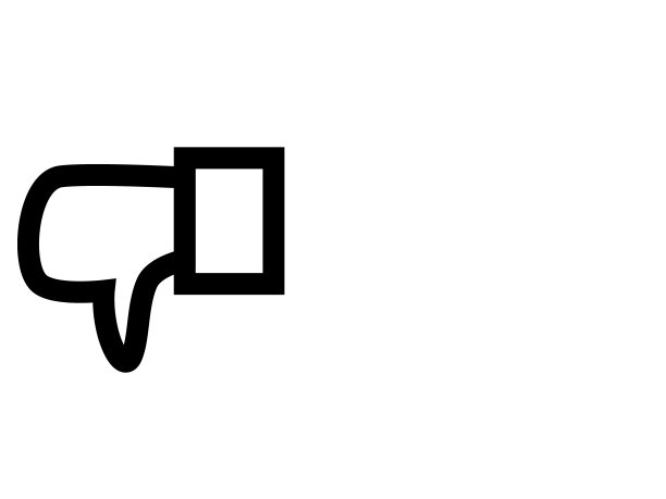 插图描绘了一个坏按钮的简单图标轮廓图片下载