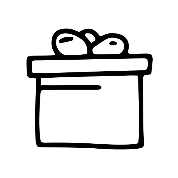 礼品盒线条涂鸦简约图标图片下载