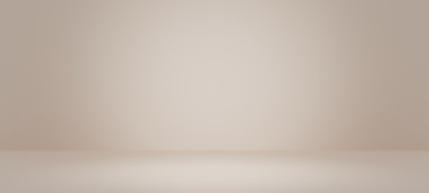 抽象粉彩淡黄色和重定向梯度背景与白色桌面背景显示产品设计。空工作室米色房间展示。模糊3D渲染平台舞台矢量纹理图片下载