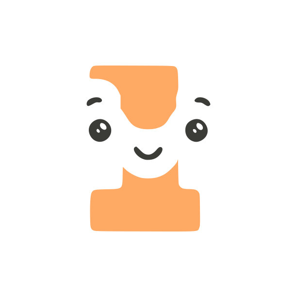 1可爱的卡哇伊字符孤立在白色背景，矢量剪辑艺术。图片下载