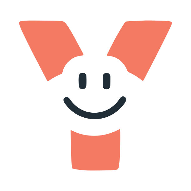 在面带微笑的字母Y在平面风格的字符，笑脸，字母矢量剪辑艺术。图片下载