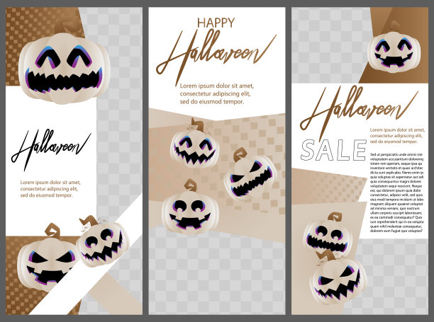 现代万圣节设计的介绍模板与空间的照片背景。图片下载