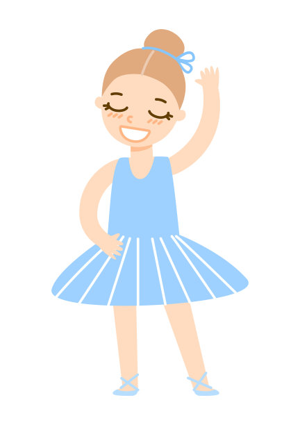 可爱的卡通学校女孩孤立在白色的背景图片下载