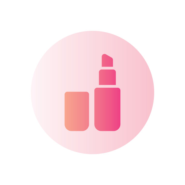 唇膏渐变图标孤立在白色背景图片下载