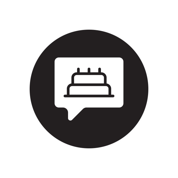 生日聊天符号图标隔离在白色背景图片下载