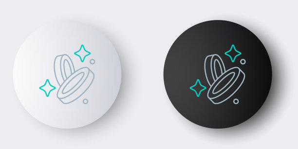 线海盗币图标孤立在灰色背景图片下载