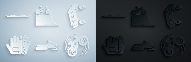 设置雪地摩托护膝手套自行车戏法图片下载