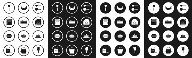 设置测量勺布朗尼巧克力蛋糕烤箱图片下载