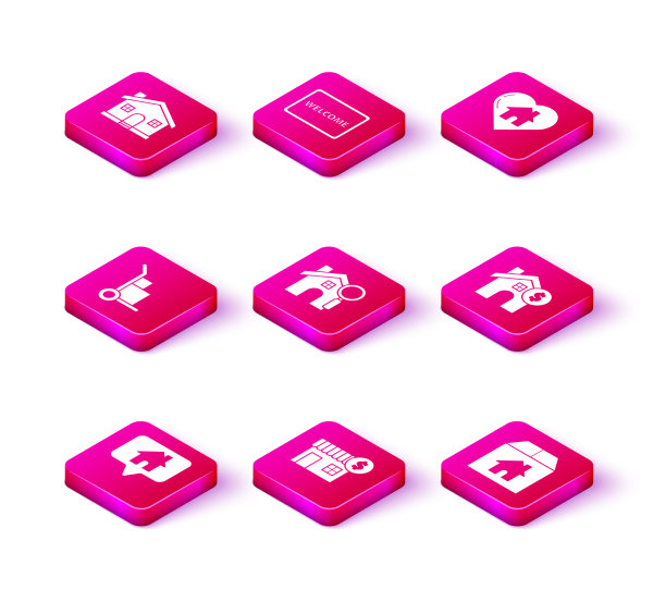 设置地图指针与房子房子美元符号图片下载