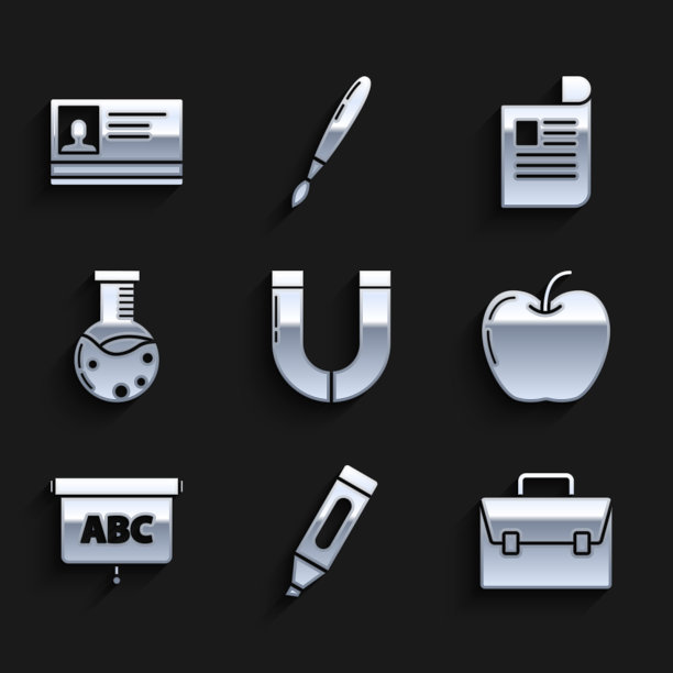 设置磁铁记号笔公文包苹果图片下载