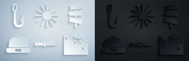 设置露营刀路交通路标便帽图片下载