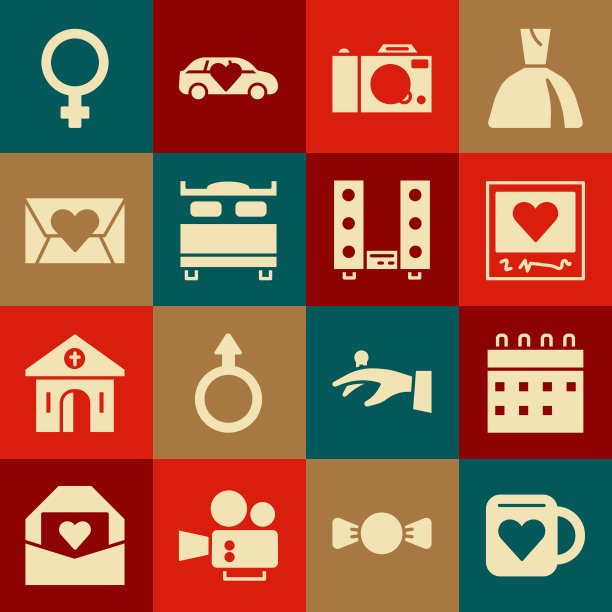 设置咖啡杯和心形日历相框图片下载