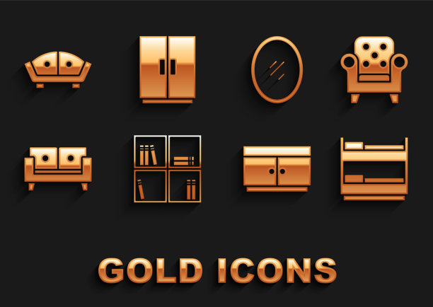 设置书架与书扶手椅双层床衣柜图片下载