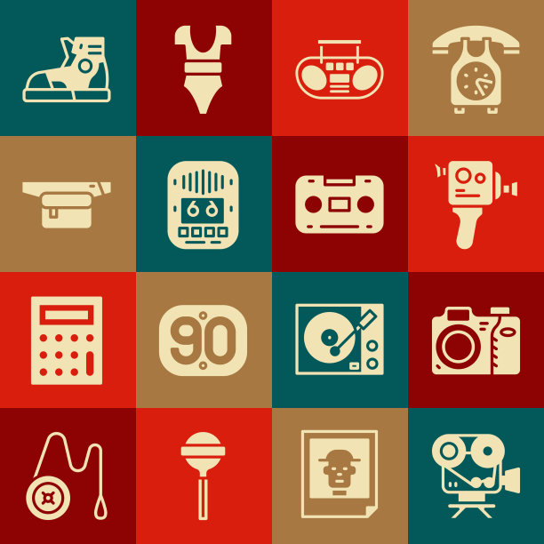 设置复古电影相机照片家庭立体声图片下载