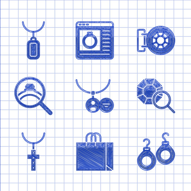 集吊坠项链购物袋珠宝图片下载