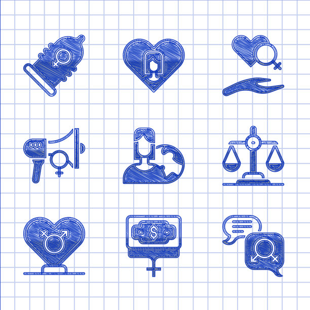 设定来自不同国家的女性金钱增长图片下载