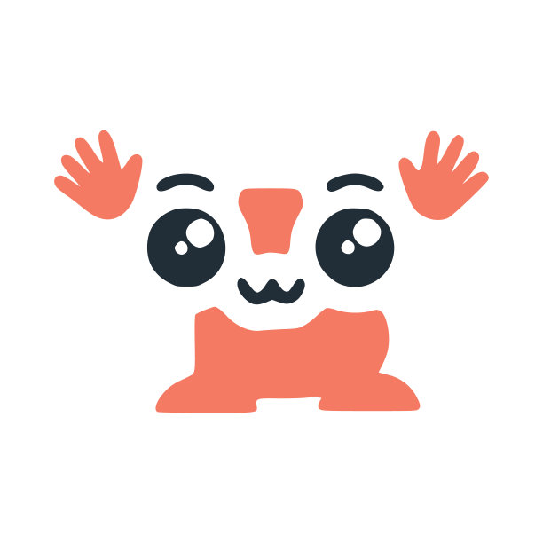 字母B可爱的卡哇伊字符与手，有趣的表情矢量剪辑艺术。图片下载